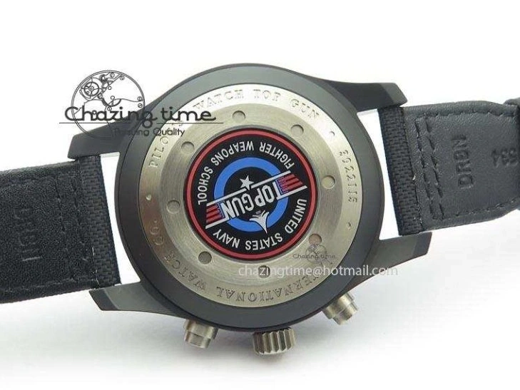 MIROTIME 0128 Pilot Chrono IW388003 Real Ceramic V6F Best Edition Green Markers On Black Nylon Strap A Effortless 7283